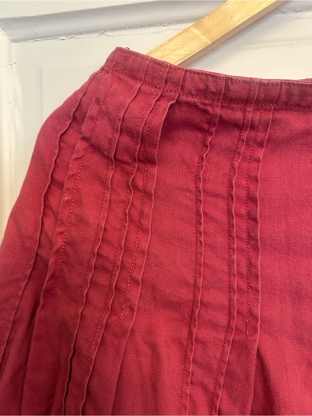 JJILL LINEN Skirt In Raspberry Pink - Picture 5 of 9